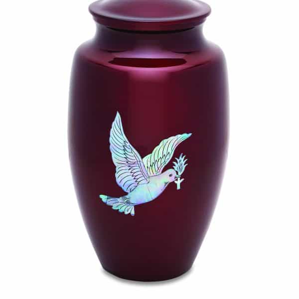 Item #7406-10 Dove Mother of Pearl Urn