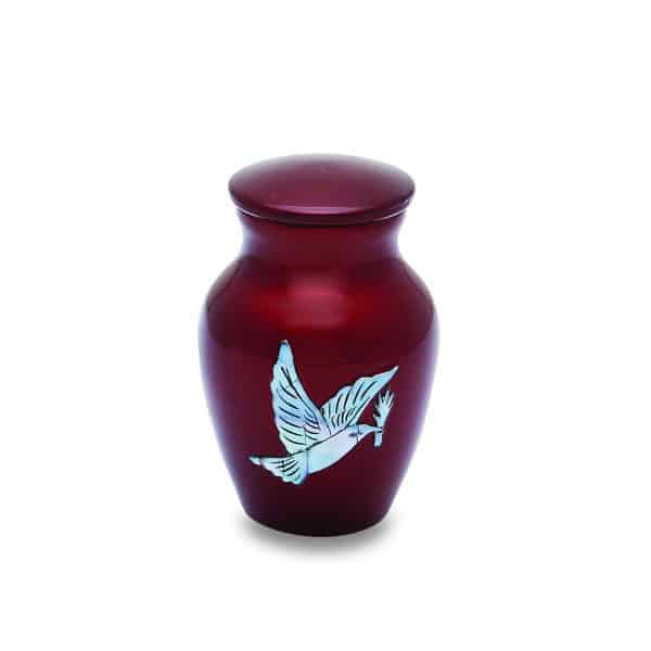 Item # 7406-3 Mother of Pearl Dove keepsake Urn