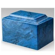Mystic Blue Cultured Marble Cremation Urn
