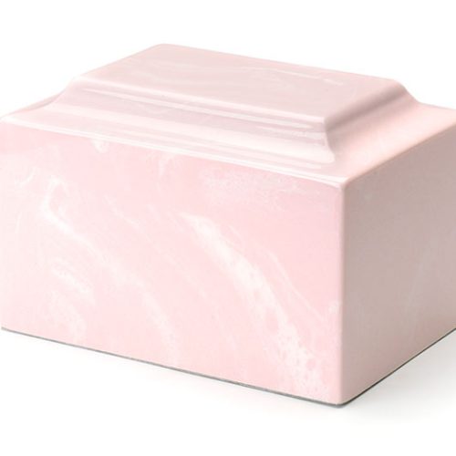 Pink Cultured Marble Urn